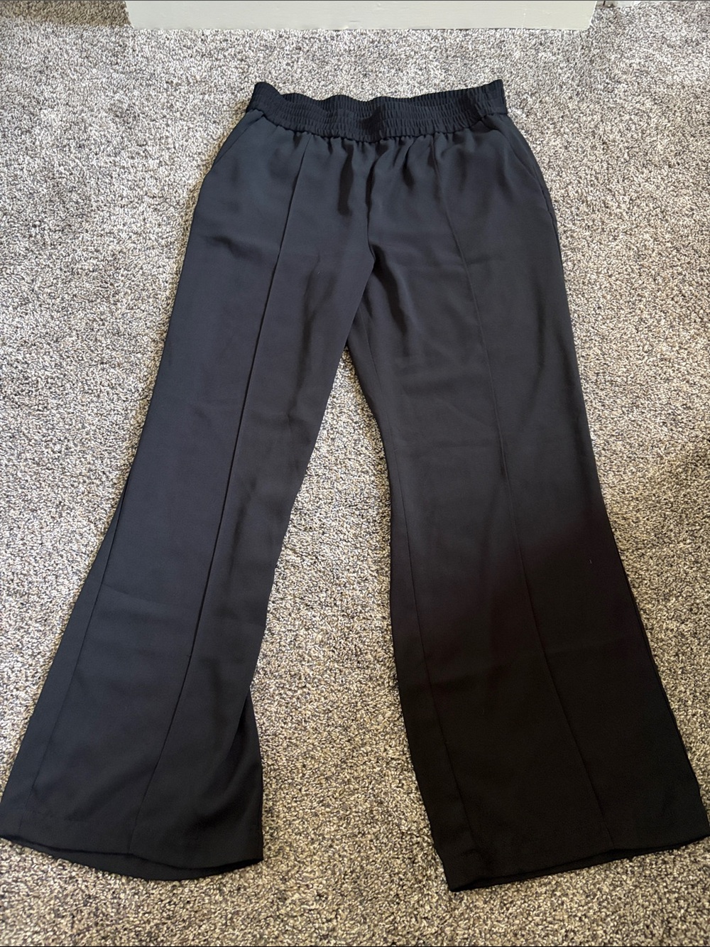 🔥Black Wide-Leg Pull-On Pants🔥
